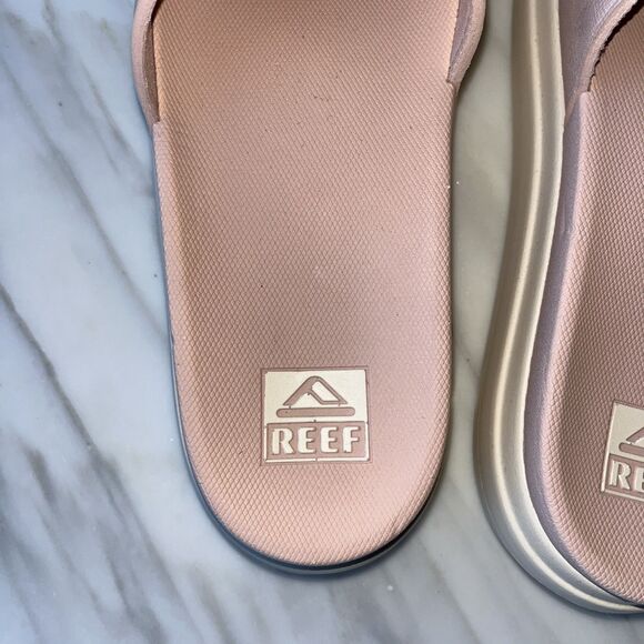 NEW Women's Reef Cushion Bondi Bay Neutral Pale Pink Platform Slide Sandals SZ 8 - Picture 3 of 11